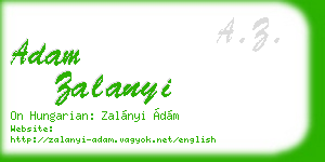 adam zalanyi business card